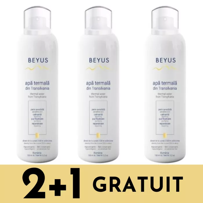 2+1 GRATUIT Beyus Apă termală din Transilvania (150 ml) 2+1 GRATUIT Beyus Apă termală din Transilvania (150 ml)