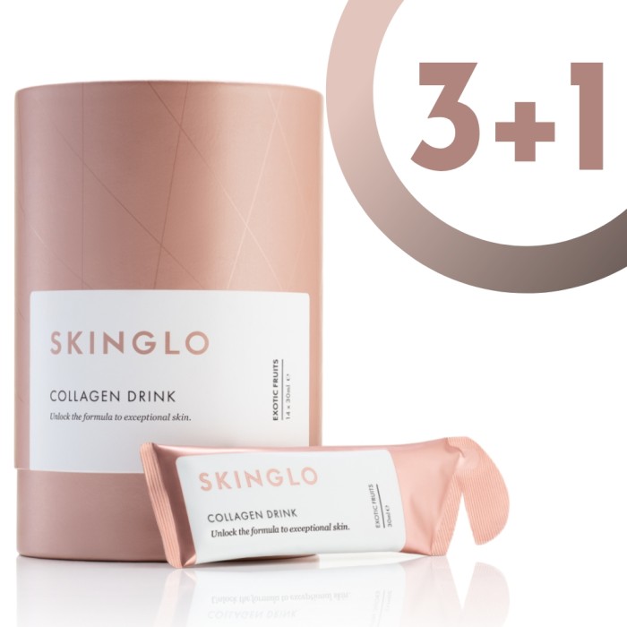 Pachet 3+1 Skinglo pentru femei (14 pliculete), Nutrivitality