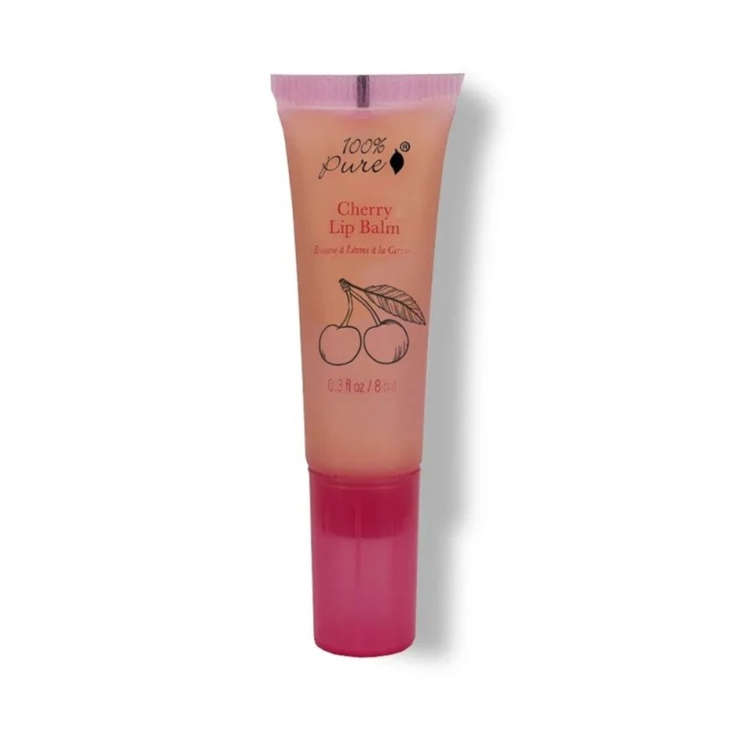 Balsam organic de buze cu aroma de cirese, 100 Percent Pure Cosmetics