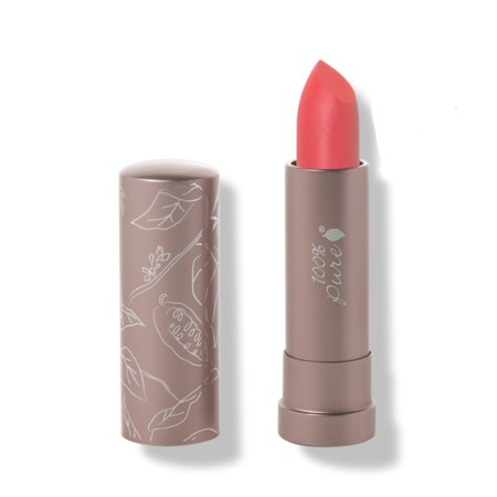 Ruj buze semi-mat cu unt de cacao Strawberry Cactus, 100 Percent Pure Cosmetics