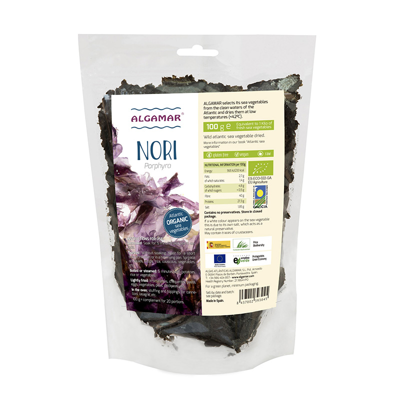 Nori flakes eco (100 grame), Algamar