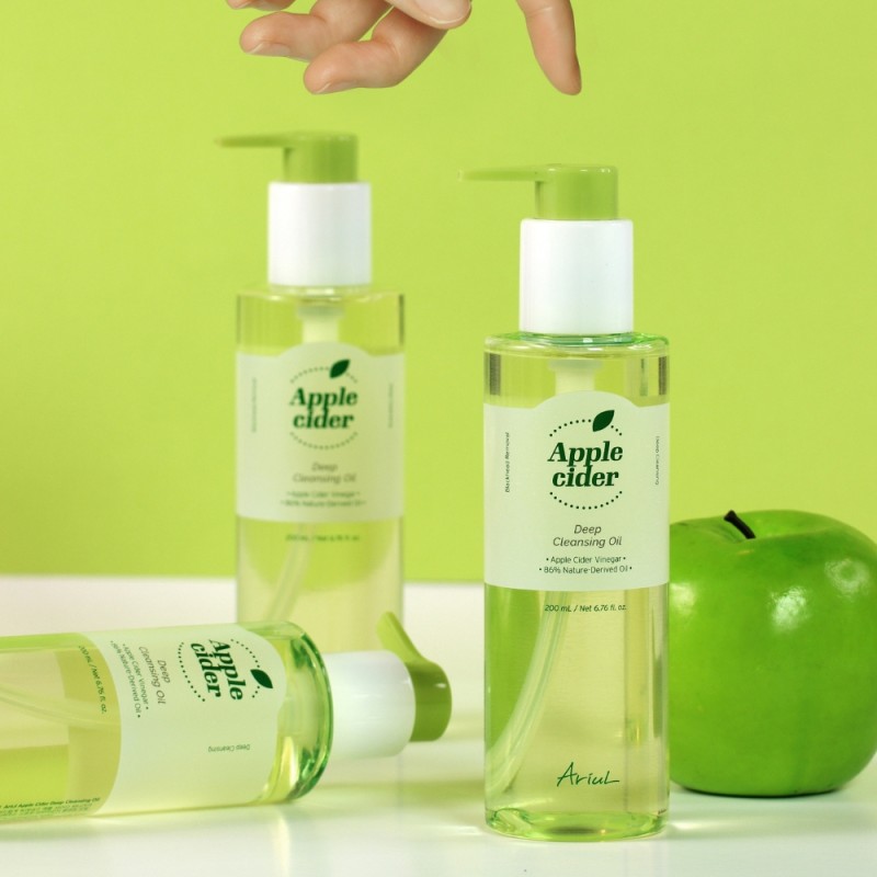 Ulei de curatare a tenului Apple Cider Deep Cleansing pentru pori, machiaj, sebum si puncte negre, (200ml), Ariul