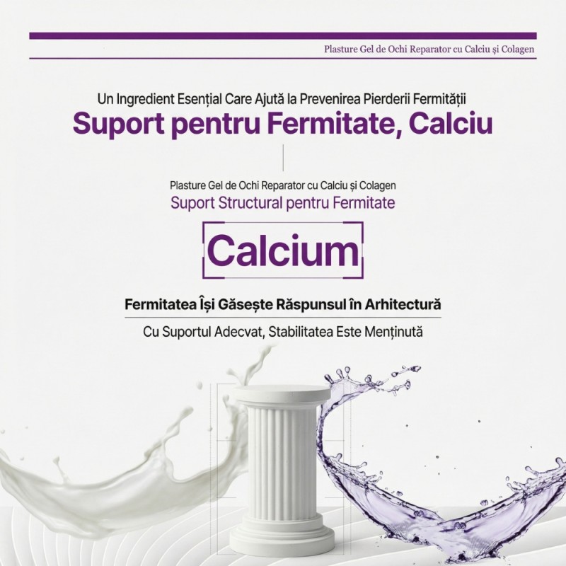 Plasturi pentru ochi din hidrogel, Colagen hidrolizat si Calciu (60 buc), Ariul