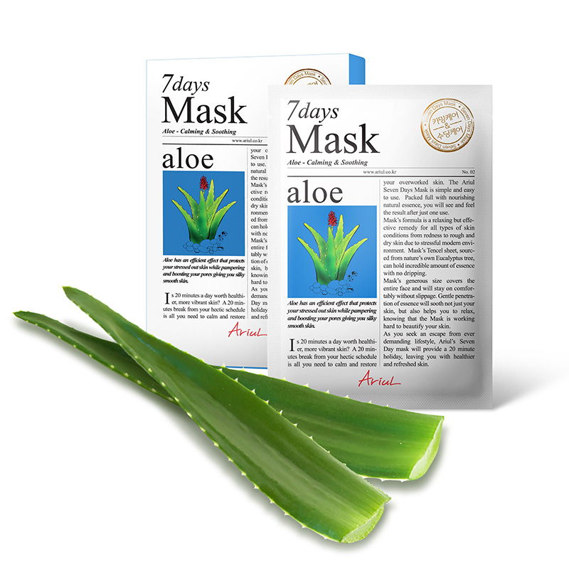 Masca servetel 7Days Aloe Vera - calmare si improspatare (20 grame), Ariul