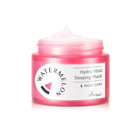 Masca de noapte pentru fata cu Pepene Rosu Watermelon Hydro Glow (80 grame), Ariul