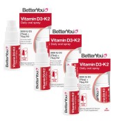 Economy Pack Vitamina D3+K2 3000UI+75μg Spray Oral (12 ml), BetterYou
