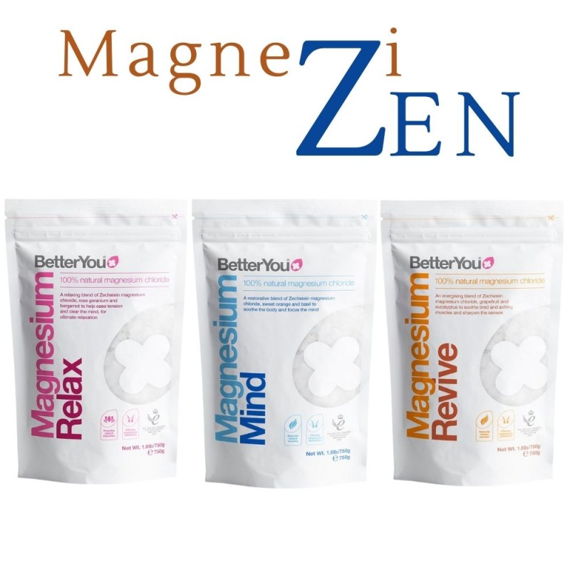 Pachet MagneziZEN (fulgi de baie cu magneziu pentru revigorare, relaxare și echilibru emoțional), 750 grame, BetterYou