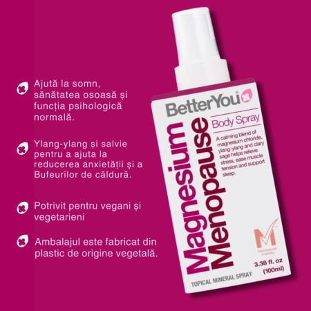 Magnesium Menopause Body Spray (100 ml), BetterYou
