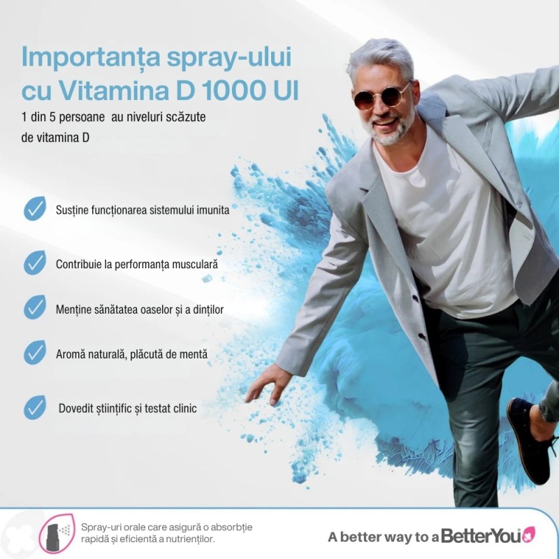 Vitamina D1000 Spray Oral  (15 ml), BetterYou