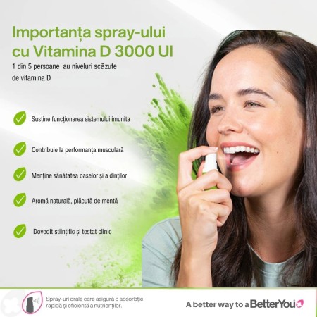 Vitamina D3 3000UI Spray Oral (15 ml), BetterYou
