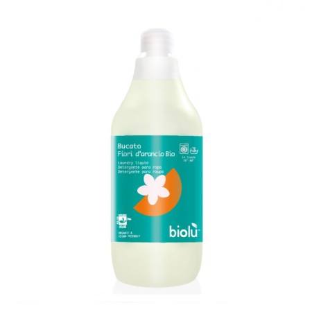Detergent ecologic pentru rufe albe si colorate cu portocale (1 litru), Biolu