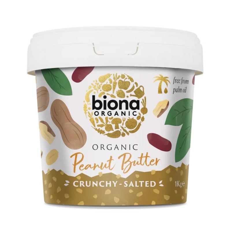 Crema de arahide crunchy eco (1 kg), Biona