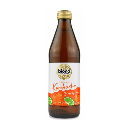 Kombucha cu ghimbir si lime bio (330 ml), Biona