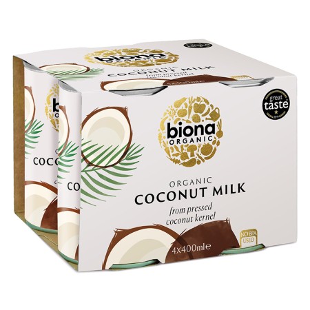 Lapte de cocos bio 4 pack (4 x 400 ml), Biona