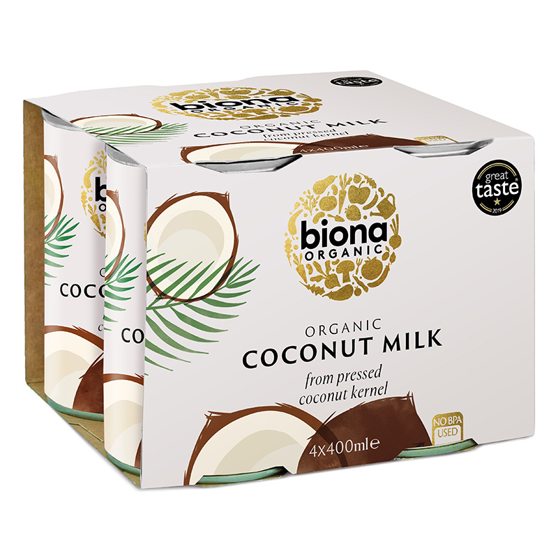 Lapte de cocos bio 4 pack (4 x 400 ml), Biona