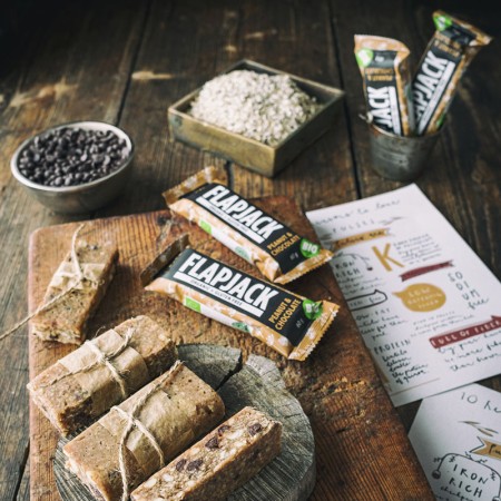 Baton Flapjack arahide si ciocolata bio, vegan, fara gluten (60 grame), Cerea