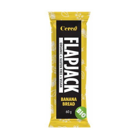 Baton Flapjack banana bread bio, vegan, fara gluten (60 grame), Cerea