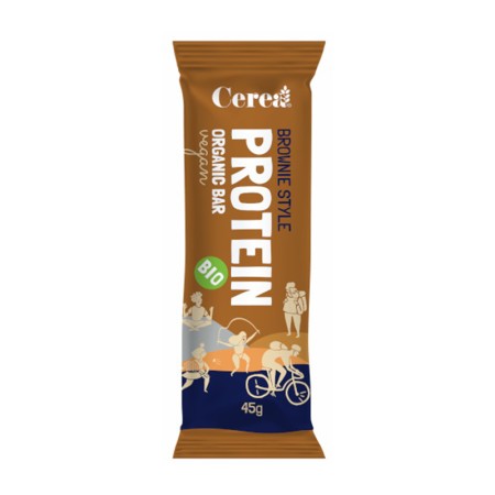 Baton Protein brownie bio, vegan, fara gluten (45 grame), Cerea