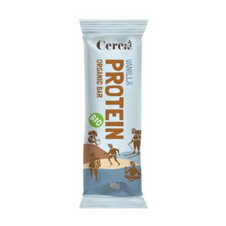 Baton Protein vanilie bio, fara gluten (45 grame), Cerea