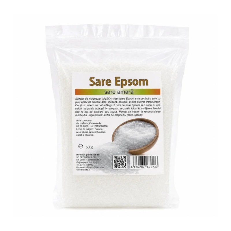 Sare Epsom - sare amara (500g), Deco Italia