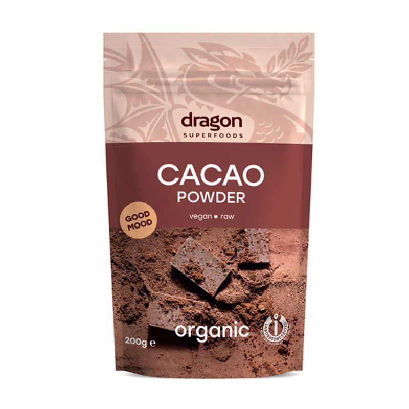 Cacao pudra raw eco (200 grame), Dragon Superfoods