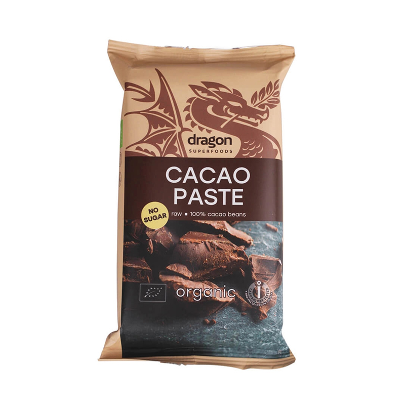 Pasta de cacao raw eco (180 grame), Dragon Superfoods