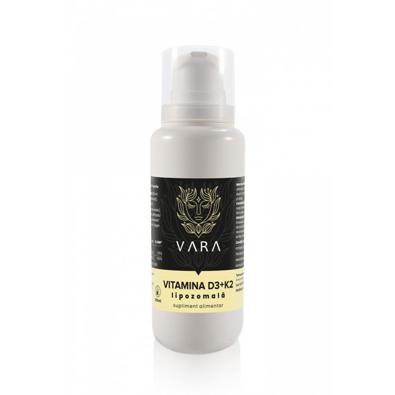 Vitamina D3K2 Copii/Adulti Lipozomal Premium - Vanilie (200 ml), Drogheria Vara