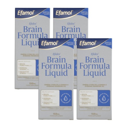 Pachet 4x Efalex® Brain Formula cu DHA (150ml), Efamol®