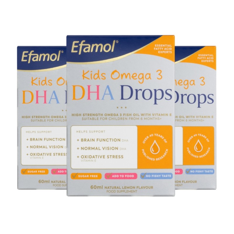 Economy Pack Kids Omega 3 DHA Drops (60ml), Efamol®