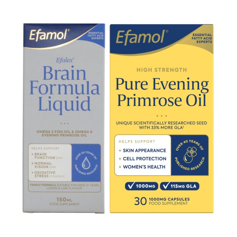 Pachet Menopauza (Brain Formula+Pure Evening Primerose Oil 1000mg), Efamol®