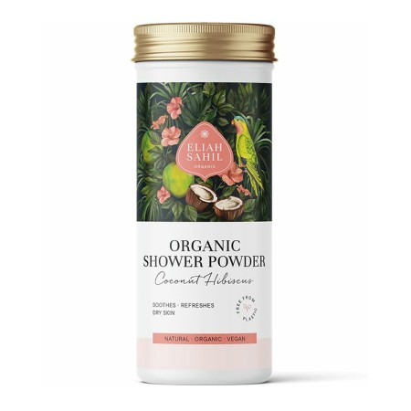 Gel de dus pudra cu cocos si hibiscus bio (90 grame), Eliah Sahil