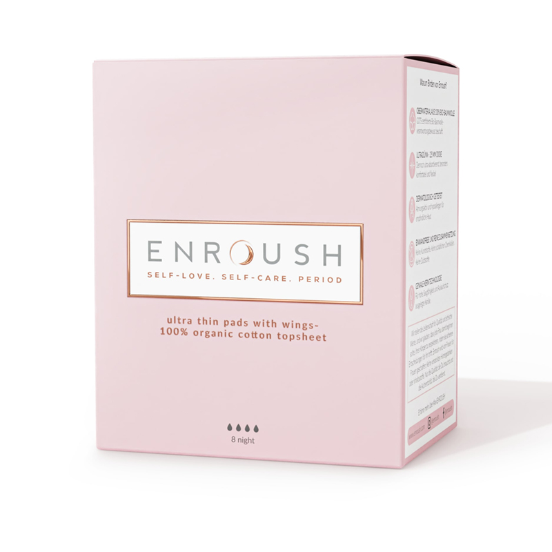 Absorbante bumbac organic Noapte (8 bucati), Enroush