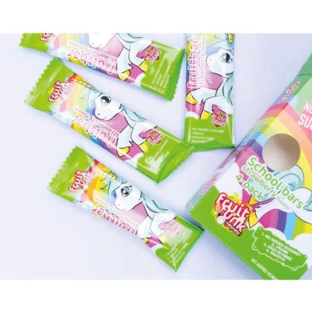 Baton din fructe cu capsuni - Unicorn, vegan, fara zahar (4x20 grame), Fruitfunk