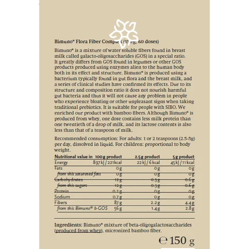 Bimuno Flora Complex de fibre prebiotice (180 grame), GAL