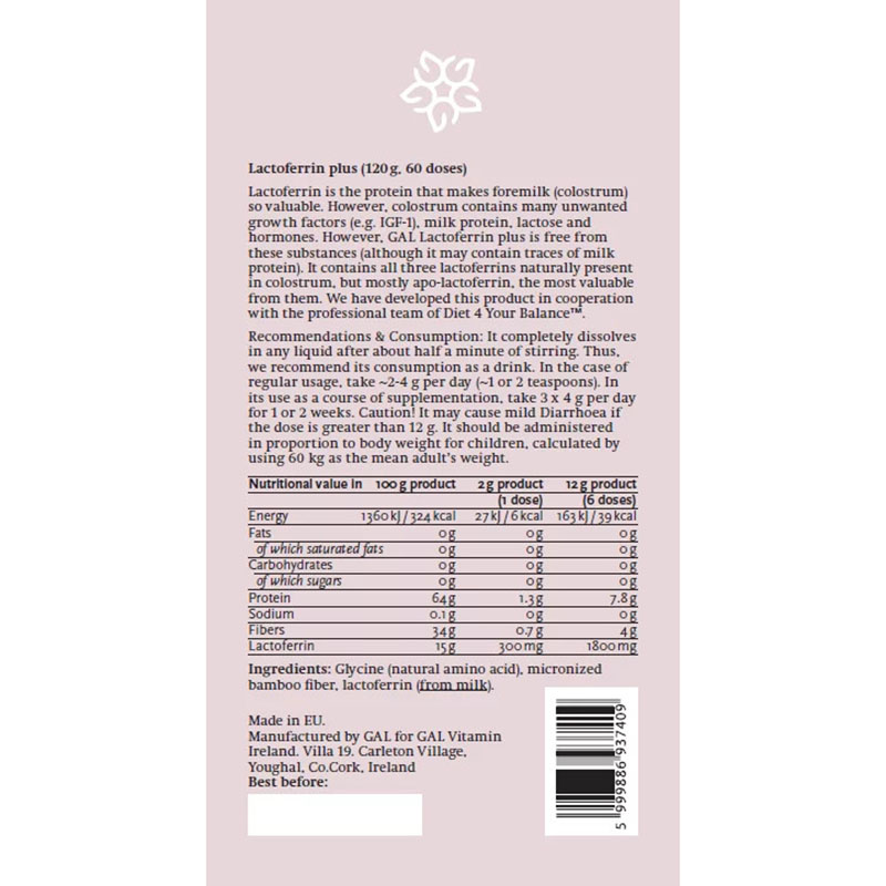 Lactoferina Plus (120 grame), GAL