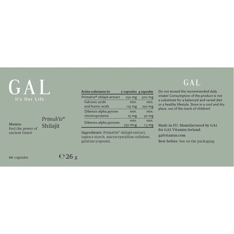 PrimaVie Shilajit (60 capsule), GAL