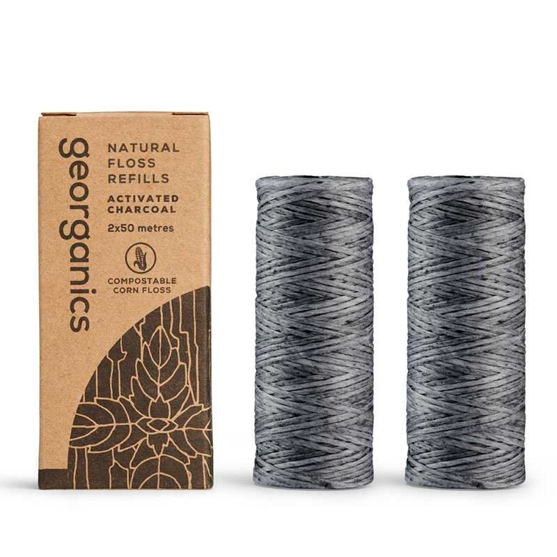 Ata dentara Charcoal - rezerve (2 buc x 50m), Georganics