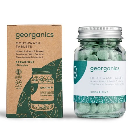 Tablete pentru igiena orala Spearmint (180 buc), Georganics