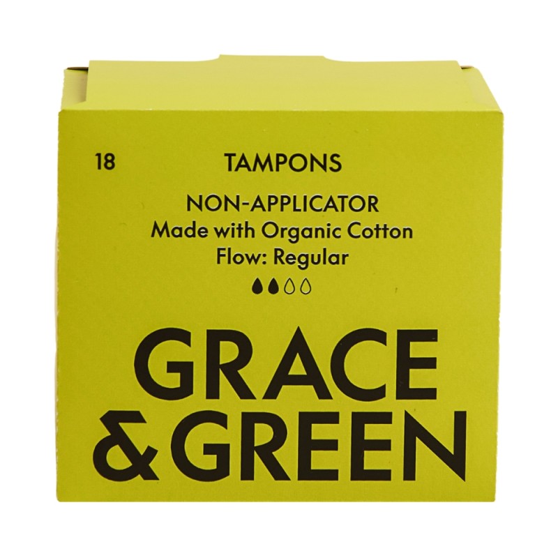 Tampoane din bumbac organic 100%, Normal (18 buc), Grace and Green