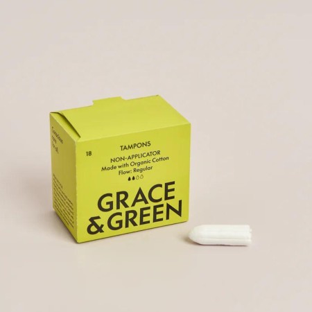 Duo Pack Tampoane din bumbac organic 100%, Normal (18 buc), Grace and Green