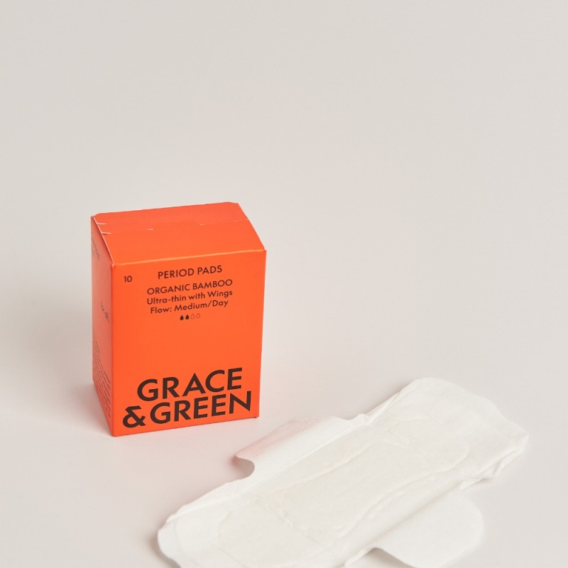 Absorbante din bambus organic, Zi (10 buc), Grace and Green