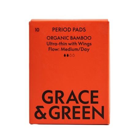 Absorbante din bambus organic, Zi (10 buc), Grace and Green