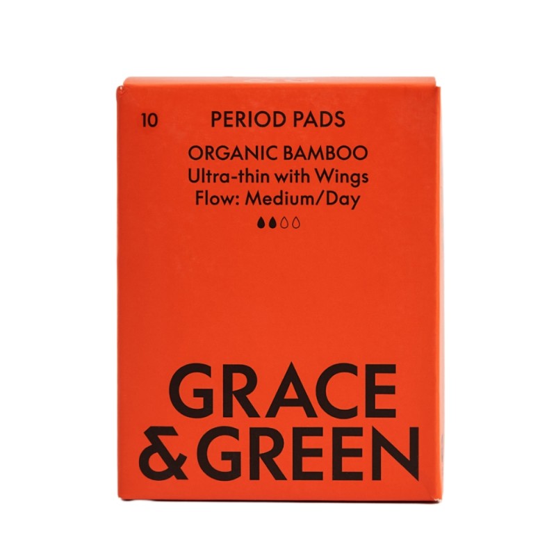 Absorbante din bambus organic, Zi (10 buc), Grace and Green