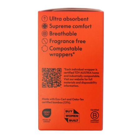 Absorbante din bambus organic, Noapte (8 buc), Grace and Green