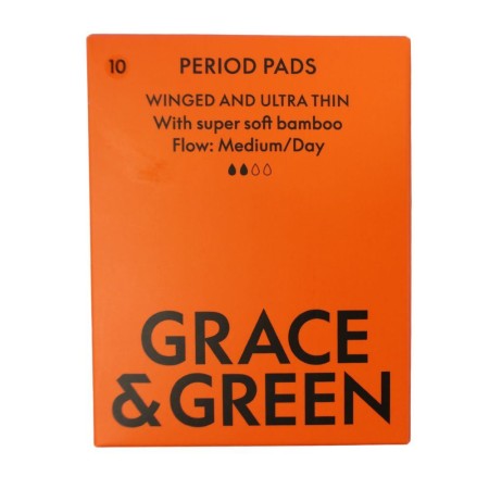 Absorbante din bambus organic, Zi (10 buc), Grace and Green