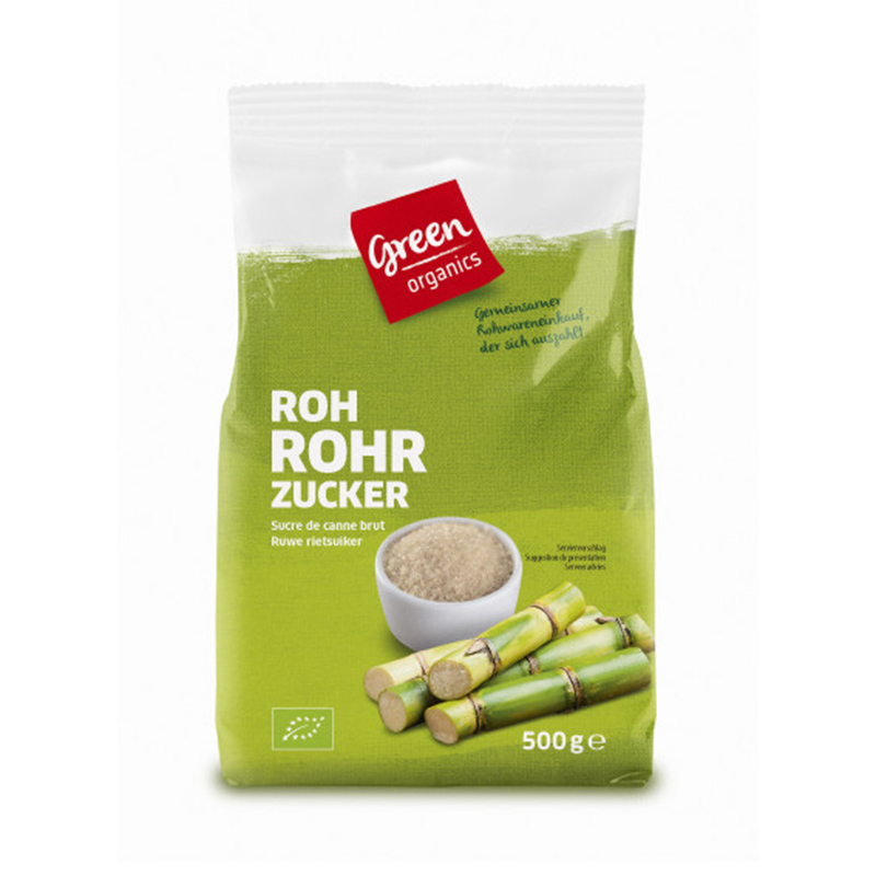 Zahar brut ecologic din trestie (500 grame), GreenOrganics