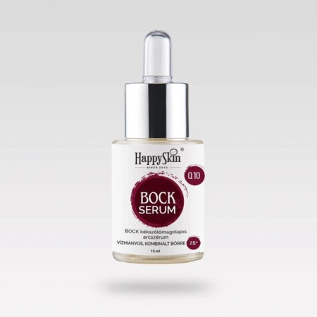 Ser facial Bock cu colagen coenzima Q 10 si acid hialuronic (15 ml), HappySkin