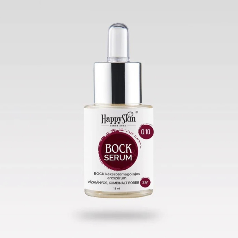 Ser facial Bock cu colagen coenzima Q 10 si acid hialuronic (15 ml), HappySkin