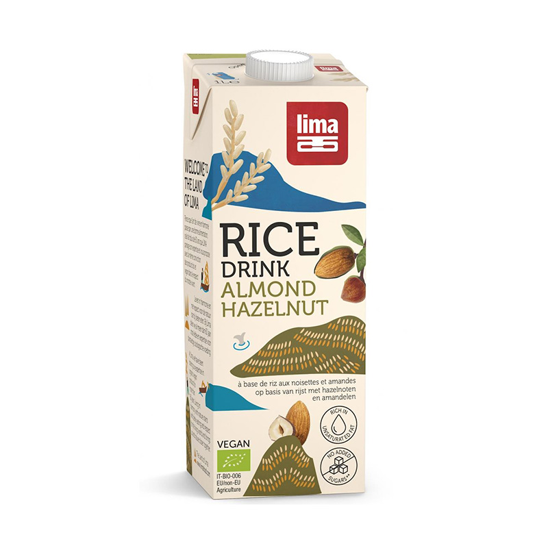 Bautura vegetala de orez cu migdale si alune eco (1 litru), Lima