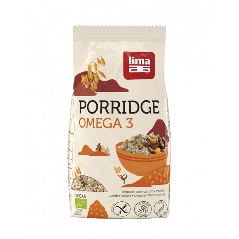 Porridge Express Omega 3 fara gluten bio (350 grame), Lima